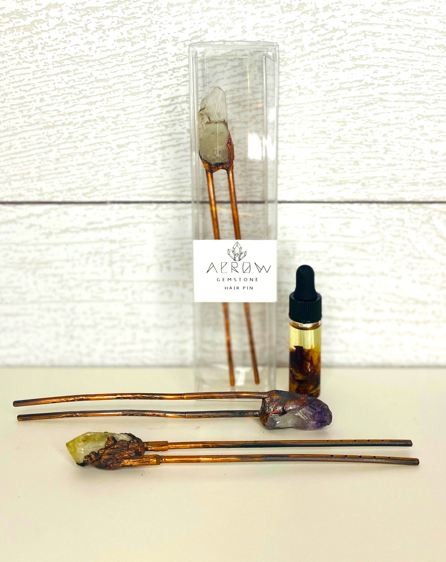 Crystal Hair Sticks + Abl Ritual Oil!